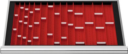 Simplaflex Muldenplatten, BxT: 800 x 450 mm, Kunststoff - rot