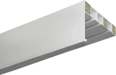 GARDINIA Vorhangschiene, weiß, Holzwerkstoff - weiss