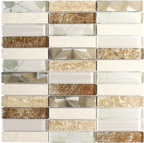 HuH Mosaik Mosaikfliese »Day«, BxL: 29,8 x 29,8 cm, Wandbelag - beige