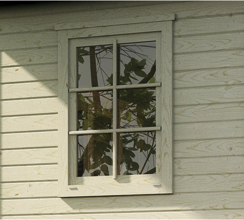 WEKA Zusatzfenster für Gartenhäuser, Holz/Glas - beige
