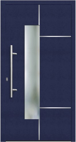 KNOCK Flügelüberdeckende Kunstoff-Haustür »Terra«, stahlblau