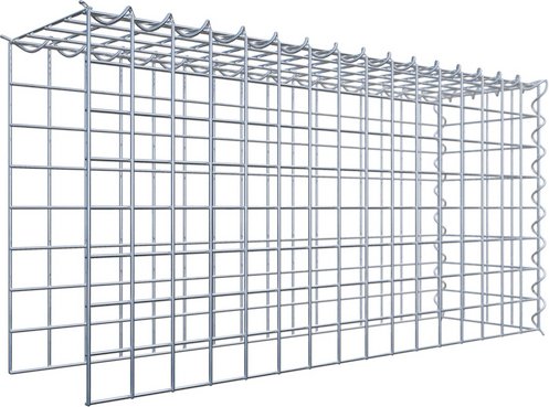 Thumbnail - Gabiona Gabione, silbergrau, Maschenweite 5 cm x 5 cm, Spirale - silberfarben