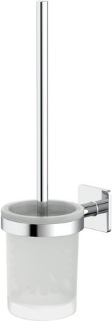 LENZ Toilettenbürstenhalter »VARO«, Chrom, Montageart: Kleben oder Bohren - silberfarben