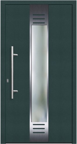 KNOCK Flügelüberdeckende Kunstoff-Haustür »Terra«, moosgrün - gruen