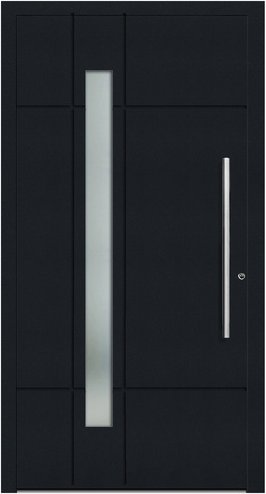 KNOCK Flügelüberdeckende Kunstoff-Haustür »Terra«, anthrazit - grau