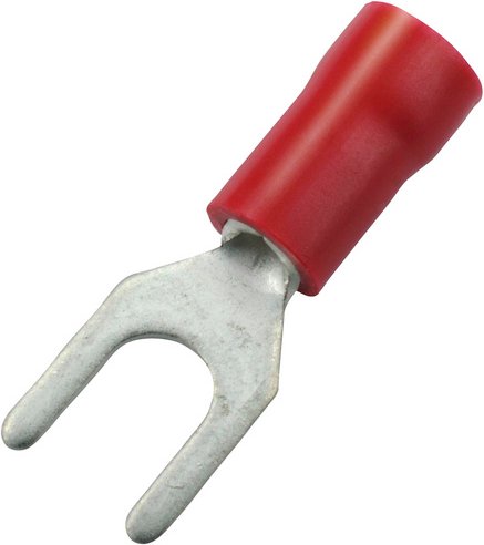 Gabelkabelschuh-Set, Kunststoff, Isoliert - rot