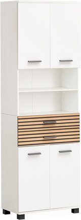 SCHILDMEYER Hochschrank »Katta«, BxH: 59,8 x 180,9 cm, mattweiß - weiss