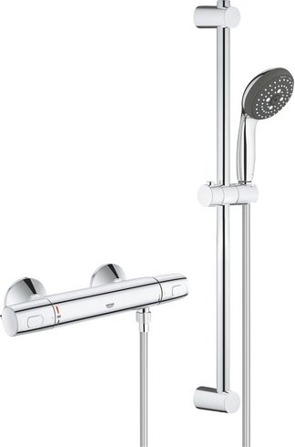 GROHE Thermostat-Brausebatterie »Precision Trend«, chromfarben - silberfarben