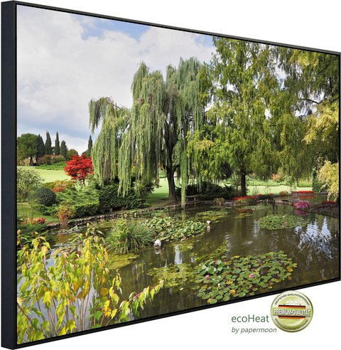 papermoon Infrarotheizung »EcoHeat - Teich mit Bäumen«, Matt-Effekt - bunt