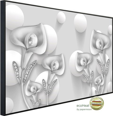 papermoon Infrarotheizung »EcoHeat - Abstrakt 3D Effekt mit Blumen«, Matt-Effekt - bunt