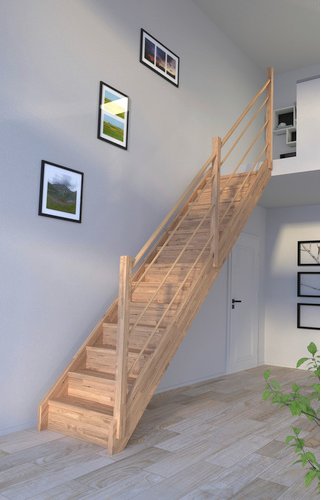 STARWOOD Systemtreppe »Mykonos«, Eichenholz, 13 Stufen, max. Geschosshöhe 280 cm - braun