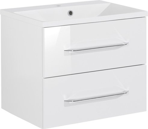 Thumbnail - FACKELMANN Badmöbel-Set »B.clever«, Weiss Hochglanz, BxHxT: 60x50,8x46 cm