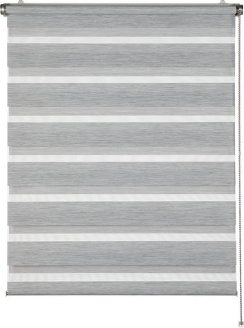 Thumbnail - SCHÖNER WOHNEN KOLLEKTION Doppelrollo »Tilda«, Format: 120 x 150 cm, anthrazit, Polyester - grau