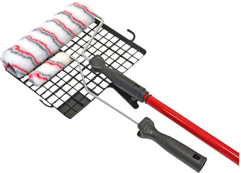 Farbrollerset, Kunstfaser, 28 cm - rot