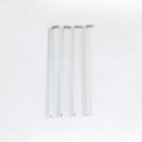 BIOHORT Bodenanker, für Gerätehäuser, Geräteschränke und Mini-Garagen, 4 Stück - grau