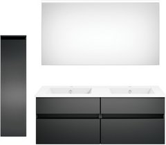 Get2You Badmöbel-Set »twenty one«, 5-teilig, Waschbecken BxHxT: 122 x 1,5 x 51 cm, montiert - grau