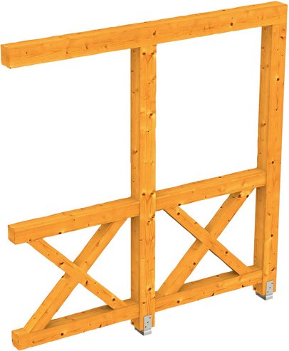 SKANHOLZ Seitenwand, B x H: 205 x 210 cm, Holz, Farbe: eiche hell