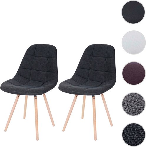 MVG Esszimmerstuhl »MVG-A60«, 2er-Set, Abgerundete Ecken - grau