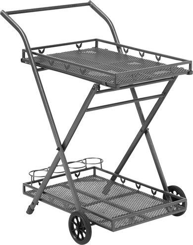 GREEMOTION Servierwagen Toulouse, ca. 69 x 54 Hoehe ca. 87 cm - grau