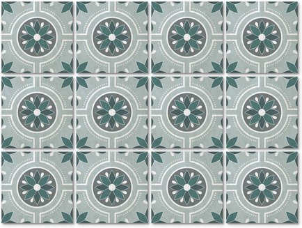 K&L Wall Art Fliesenaufkleber »Landhausblume«, selbstklebend