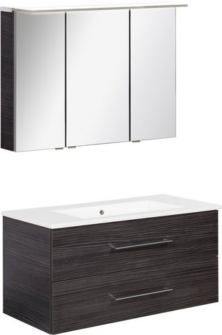 FACKELMANN Waschplatz-Set »B.PERFEKT«, 100cm SPS Dark Oak - braun