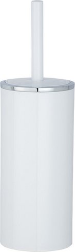 WENKO WC-Garnitur »Inca«, Kunststoff, weiß/chromfarben - weiss