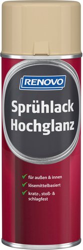 RENOVO Sprühlack, elfenbein RAL 1014, hochglänzend, 400ml - weiss