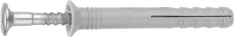 GECCO Nageldübel, Stahl | Polyamid (PA), 100 Stück, 8 x 60 mm - silberfarben