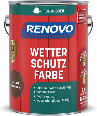 RENOVO Wetterschutzfarbe - braun