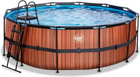EXIT Toys Pool »Wood Pools«, Ø: 427 cm, 14758 l, braun
