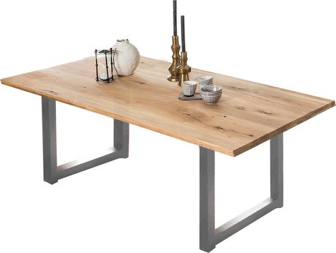 SIT Tisch »TABLES & CO«, HxT: 75 x 100 cm, Holz - braun | silberfarben