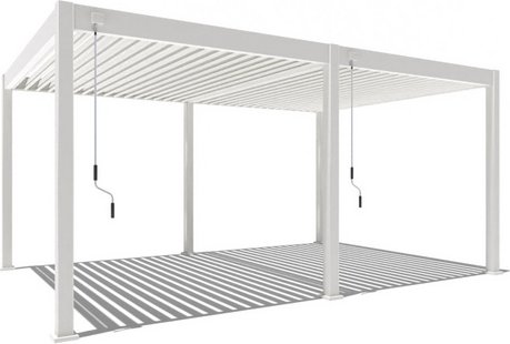weide Pergola »Deluxe«, LxB: 3,6 x 5,3 m, Aluminium, weiß - weiss