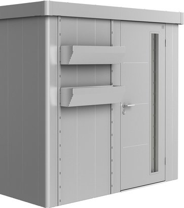 BIOHORT Blumenkasten »Neo«, BxL: 84 x 205 cm, silbermetallic, für Gerätehaus Neo - silberfarben