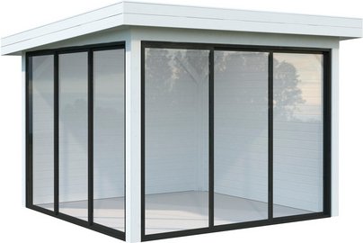 Thumbnail - PALMAKO Pavillon »Lenna«, Aufstellmaße BxTxH: 340 x 340 x 245 cm, lackiert, Holz - weiss