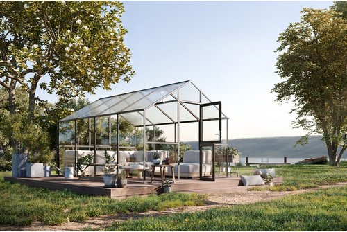 KGT Gewächshaus »Ortasia IV«, BxHxL: 2,97 x 2,53 x 4,29 m, anthrazit-grau