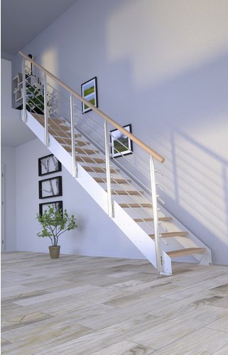 STARWOOD Systemtreppe »Kos«, Metall, 13 Stufen, max. Geschosshöhe 280 cm - braun