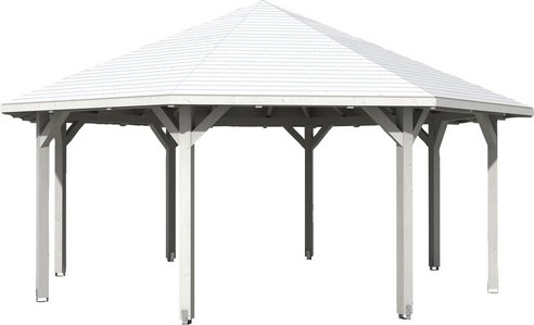 SKANHOLZ Pavillon »Nice 4«, Zeltdach, achteckig, BxHxT: 630 x 365 x 630 cm - weiss