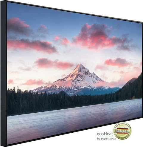 papermoon Infrarotheizung »EcoHeat - See vor Berg«, Matt-Effekt - bunt