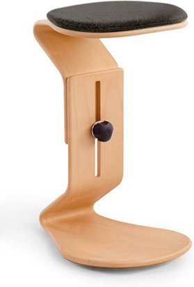 Mayer Sitzmöbel Hocker »NEST NATURE«, Breite: 38 cm, höhenverstellbar, Wolle, grau