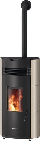 JUSTUS Pelletofen »Norta«, schwarz, Stahl, 8 kW - beige