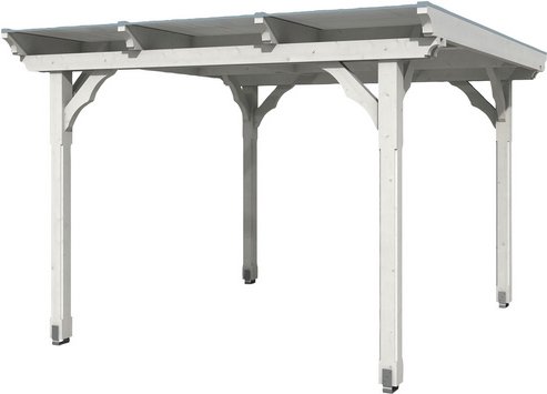 SKANHOLZ Pavillon »Marseille«, Flachdach, viereckig, BxHxT: 327 x 236 x 350 cm - weiss
