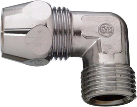 WELLWATER Winkel-Quetschverschraubung, Messing, Innengewinde: 1/2" - silberfarben