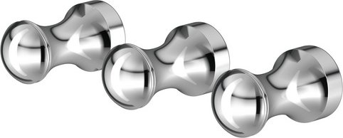 LENZ Handtuchhalter & Haken »FLAME«, Chrom, Montageart: Bohren - silberfarben