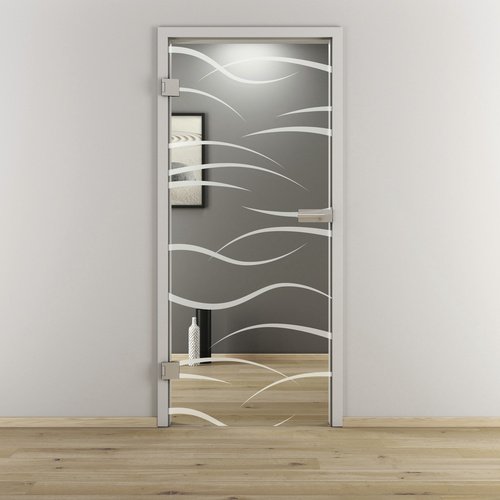 NOVADOORS Glasdrehtür »NOVA 540«, glänzend - transparent