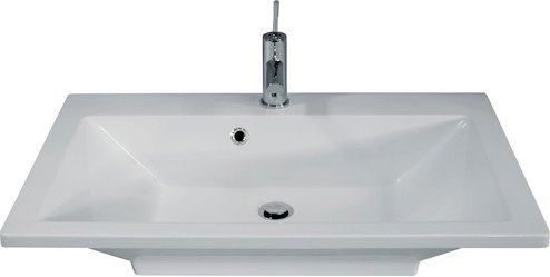 FACKELMANN Waschbecken »DOMINO«, BxHxT: 80x17x50 cm - weiss