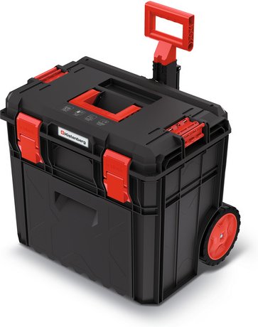 PROSPERPLAST Werkzeugkiste »X Block«, BxHxT: 546 x 510 x 380 mm, mit Rädern - schwarz