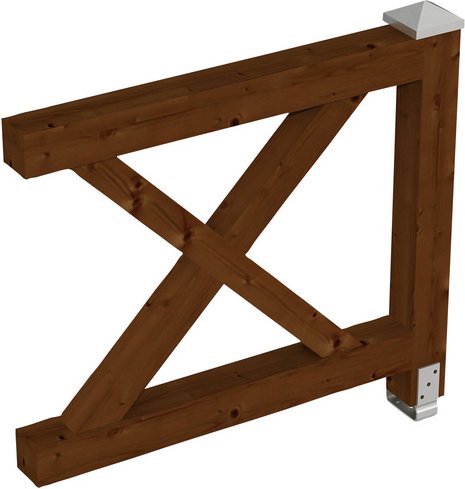 SKANHOLZ Brüstung, B x H: 108 x 84 cm, Holz, Farbe: nussbaum