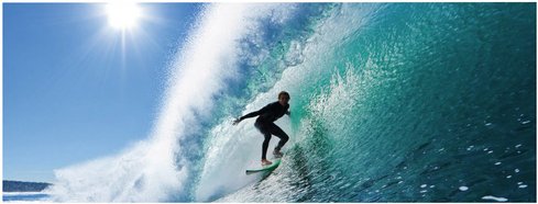 mySPOTTI Badrückwand »Surfing USA«, BxH:120 cm x 45 cm, blau