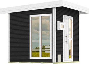 WEKA Saunahaus »Kuopio 2«, 263x253x303 cm, (BxHxT) - schwarz