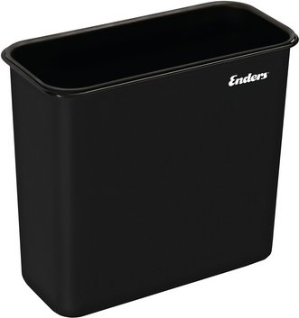 Thumbnail - ENDERS Abfalleimer, oben offen, 8 l, Stahl - schwarz